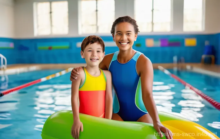 수영강사 고객 니즈 분석 방법 - **Prompt 1: Building Trust in the Water**
    A kind and patient female swimming coach, wearing a mo...